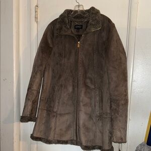 Jones New York Women's Dark Brown Teddy Jacket